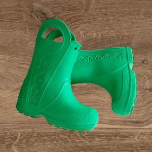 Crocs Handle It Grass Green Waterproof Pull-On Rain Boot - Size 8